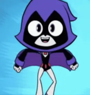 🟣 Raven Teen Titans Go! Cartoon, Superheld, Rabe, Teen Titans Go, Animiert, DC Comics telegram sticker