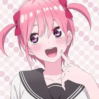 🦊 anime, chica, pelo rosa, dibujos animados, lindo telegram sticker