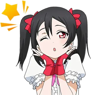 😘 Nico Yazawa Love Live! Anime, Słodkie, Idol, Kawaii, Nico Nico Nii, Dziewczyna telegram sticker