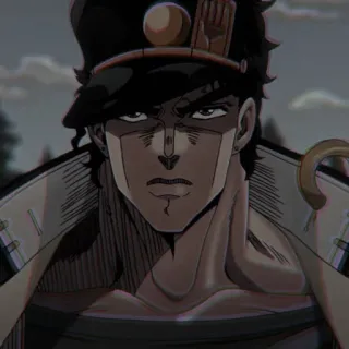 🗡 Jotaro Kujo JoJo's Bizarre Adventure anime, manga, Jotaro, JoJo, character telegram sticker