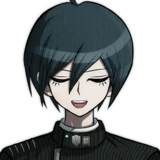 😌 Shuichi Saihara Danganronpa V3: Killing Harmony Anime, Thám tử, Cười, Trò chơi điện tử, Nhân vật telegram sticker