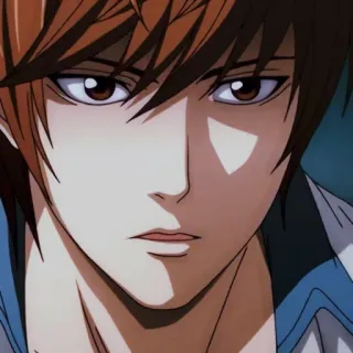 😈 Light Yagami Death Note Anime, Manga, Death Note, Light Yagami, Personaggio, Ritratto telegram sticker