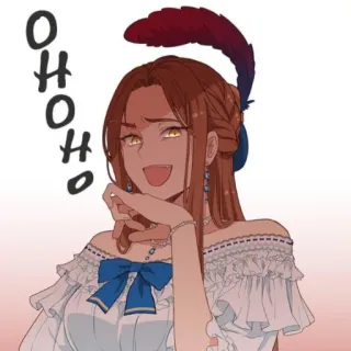 👾 OHOHOH femme, animé, rire, manga telegram sticker