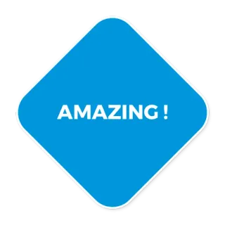 😍 AMAZING ! incrível, azul, adesivo, positivo, emoção telegram sticker