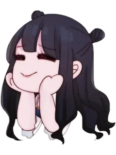 ☺️ Anime, Chibi, Lindo, Chica, Pegatina, Dibujo animado whatsapp sticker