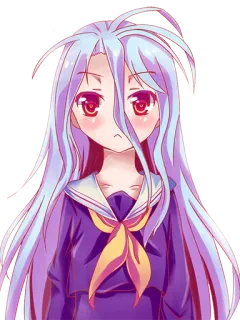 😏 Shiro No Game No Life Anime, Dziewczyna, Postać, Shojo, Manga, No Game No Life telegram sticker