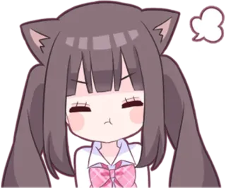 😒 Anime, Sticker, Chat, Dessin animé telegram sticker