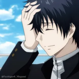 🎲 Megumi Fushiguro @Fushiguro_Megumi Аниме, Персонаж, Парень, Школьная форма telegram sticker