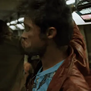 🤨 Tyler Durden Fight Club Бойцовский клуб, Тайлер Дёрден, Насилие, Фильм, Удар, Брэд Питт, Экшен telegram sticker