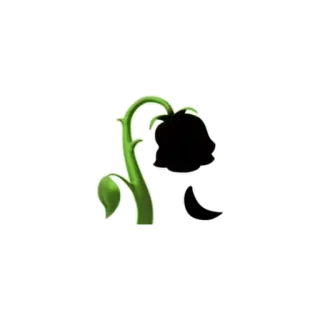 🥀 цветок, черная роза, грустный, сломанный, увядший, растение telegram sticker