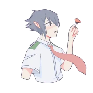 😯 Anime, Charakter, Schmetterling, Süß, Kunst, Illustration telegram sticker