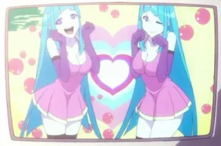 🤗 animé, dessin animé, fille, personnage, cœur, amour, télé telegram sticker