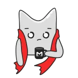 ☕️ mèo, hoạt hình, cà phê, dễ thương, khăn quàng cổ telegram sticker