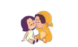 😘 Dibujos animados, Beso, Amor, Hermanos, Lindo, Niños telegram sticker