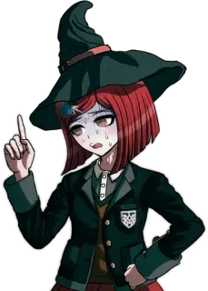 ☝ Himiko Yumeno Danganronpa V3: Killing Harmony Anime, Postać, Danganronpa, Wiedźma, Magia whatsapp sticker