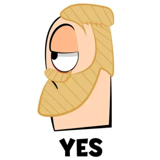 🧔 YES sim, acordo, aprovação, confirmação telegram sticker