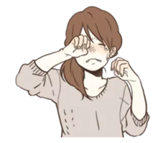 😭 sad, crying, woman, emotion, tears, girl whatsapp sticker