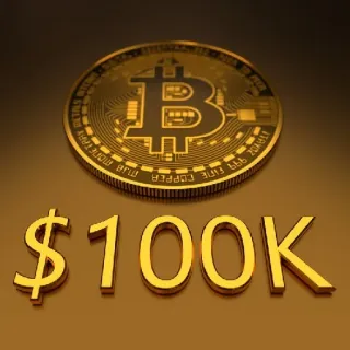 📈 $100K bitcoin, criptomoneda, dinero, finanzas, inversión whatsapp sticker
