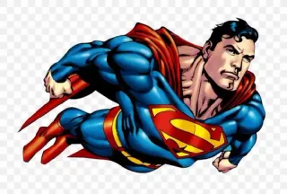 🦸 Superman superhero, flying, comic book, dc comics, man of steel telegram sticker