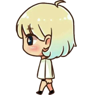 🚶 Аниме, Чиби, Мультфильм, Наклейка, Персонаж telegram sticker