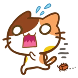 😱 猫, おびえた, 漫画, ステッカー, かわいい telegram sticker