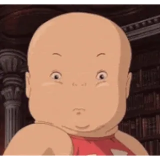 🐭 Boh Spirited Away Anime, El viaje de Chihiro, Boh, Bebé, Personaje, Lindo whatsapp sticker