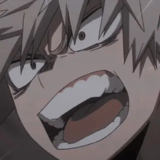 ☠ Katsuki Bakugo My Hero Academia Anime, My Hero Academia, Katsuki Bakugo, enojado, Shonen, Manga, Personaje de anime telegram sticker
