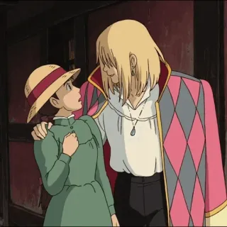 🐇 Sophie Howl's Moving Castle Anime, Película, Pareja, Fantasía, El castillo ambulante, Studio Ghibli, Romance telegram sticker