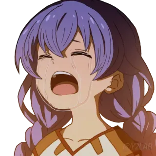 😭 Anime, Khóc, Buồn, Nhân vật, Nước mắt, Cảm xúc telegram sticker