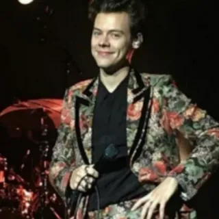 🌿 Harry Styles Harry Styles, chanteur, artiste, costume fleuri, musicien, pop star telegram sticker