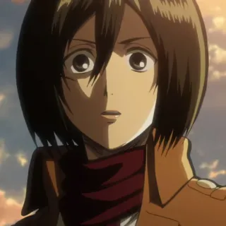 🗡 Mikasa Ackerman Attack on Titan mikasa ackerman, anime, attack on titan, soldier telegram sticker