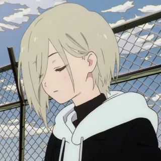 🍒 anime, girl, portrait, sad, hoodie, melancholy telegram sticker