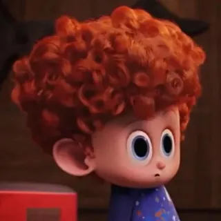 😶 Dennis Loughran Hotel Transylvania Desenho animado, Filme, Personagem, Hotel Transilvânia, Criança, Ruivo, Animado telegram sticker