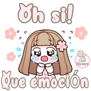 🌸 Oh si!
Que emocion 动漫, 可爱, 女孩, 快乐, 情感, 贴纸 telegram sticker