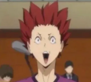 😦 Tendou Satori Haikyuu!! Anime, Haikyuu, Tendou Satori, Lustiges Gesicht, Aufgeregt telegram sticker
