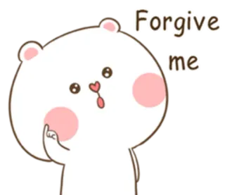 😥 Forgive me apology, bear, forgive, cute, sorry telegram sticker