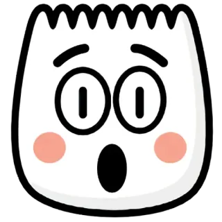 😳 Desenho animado, Emoção, Chocado, Surpreso, Rosto, Emoji whatsapp sticker