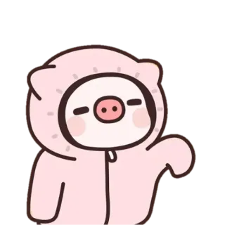 😙 豚, 動物, 漫画, かわいい, 可愛い, パーカー telegram sticker