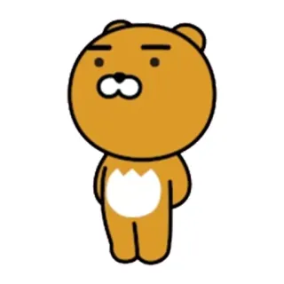 👍 Ryan ryan, kakao friends, oso, lindo, dibujos animados whatsapp sticker