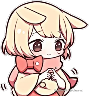 🥺 Paninag stickers channel sticker, anime, süß, cartoon, chibi telegram sticker