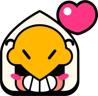 ❤️ 스티커, 얼굴, 이모지, 하트, 노란색, 만화 telegram sticker