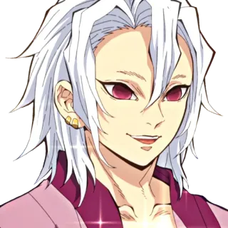 ❄️ Tengen Uzui Demon Slayer anime, demon slayer, tengen uzui, hashira, sound hashira, character telegram sticker