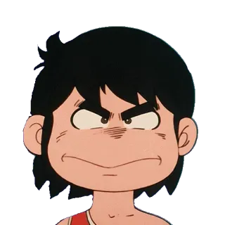 😏 angry, upset, cartoon, anime, character, expression telegram sticker