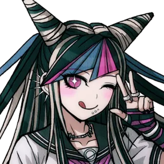😉 Ibuki Mioda Danganronpa Anime, Nhân vật, Trò chơi điện tử, Dễ thương, Cô gái telegram sticker