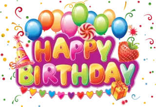 ❤️ HAPPY BIRTHDAY urodziny, święto, balony, prezent, impreza telegram sticker