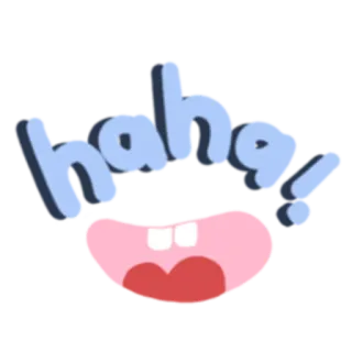 😂 haha! rir, haha, boca, dentes, desenho animado, feliz telegram sticker