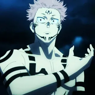 ✨ Sukuna Jujutsu Kaisen anime, sukuna, curse, jujutsu kaisen, demon, villain telegram sticker