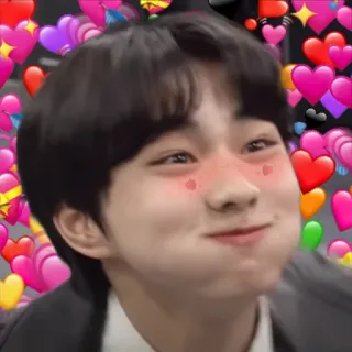 😍 coeur, kpop, amour, mignon, idole, coeurs, visage whatsapp sticker