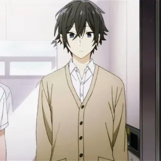 🖤 Izumi Miyamura Horimiya 动漫, 男性, 角色, 堀与宫村, 宫村伊澄 telegram sticker