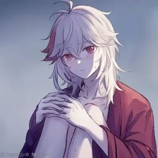 💠 Kaedehara Kazuha Genshin Impact anime, character, genshin impact, kazuha, kaedehara kazuha, video game, fanart whatsapp sticker
